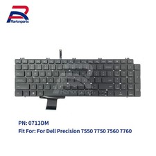 New For Dell Precision 7550 7750 7560 7760 Laptop US Keyboard w/Backlit 0713DM