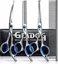 Professional 5 in 1 Dog Grooming Scissors Set with Safety round Tips