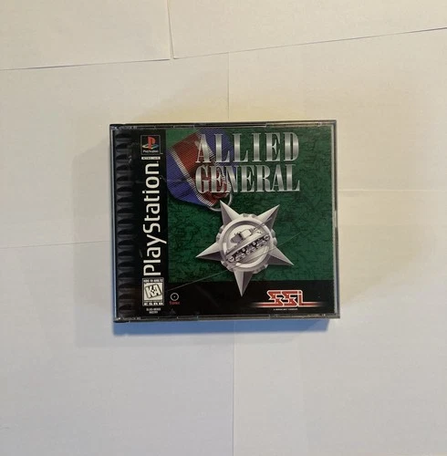 Allied General (Sony PlayStation 1, 1996) Black Label Authentic Game Case & Disc