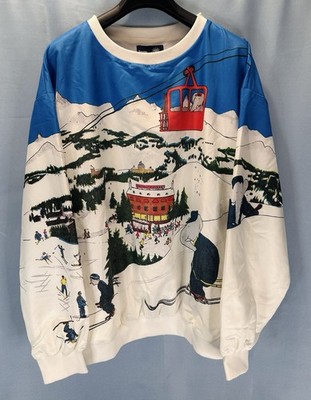 Rowing Blazers x Babar Alpine Ski Crewneck Sweater FW21 XL NWT