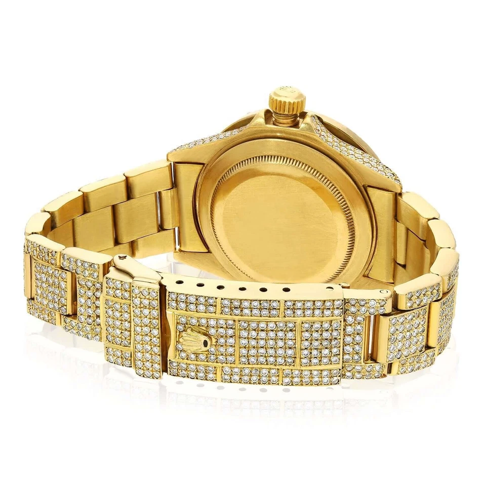 Reloj Rolex Yacht-Master 42 mm 35CTW diamante natural pavé completo oro amarillo de 18 k Foto 4 de 4