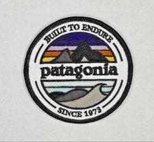 Patagonia Mountains Circle Embroidered 2.75in Iron / Sew-On Patch
