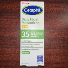 Cetaphil Daily Oil-Free Facial Moisturizer SPF 35 3 Oz Sun Protection Exp 4/27