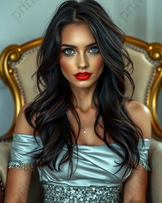 Pretty Brunette Beautiful Sexy Busty Hot Portrait Risque 4x6 8x10 13x19 G635