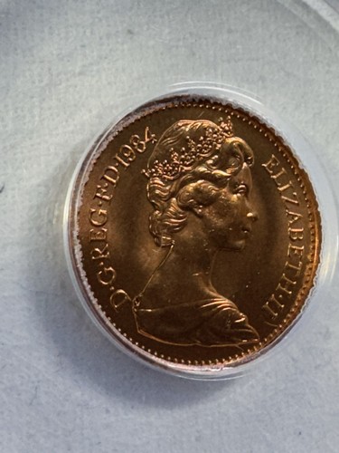 1984 Great Britain Penny Graded MS 68 RD by ANACS - Picture 6 of 8