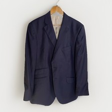Charles Tyrwhitt Luxury Navy Wool Cashmere Blazer Tailored Fit Made In Italy 44R