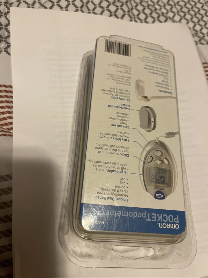 Omron Digital Pocket Pedometer w/ Belt Clip Strap HJ-112 - Brand New / Sealed - Image 3 of 4