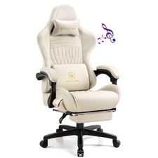 Gaming chair Ergonomic Gaming armchair Desk chair PC Footrest loudspeaker Music 7