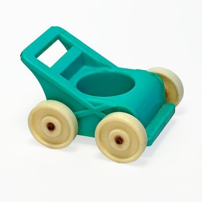 Fisher-Price Little People Stroller Teal White Wheels  72