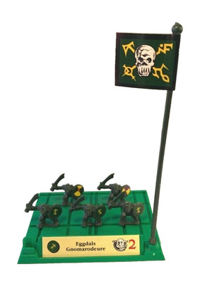 Claymore Saga Eggdals Gnomarodeure 5 Goblins Gnome 28mm Figuren + Base + Fahne
