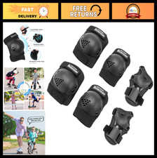 Kids Knee and Elbow Pads Set for Roller Skating, BMX, Cycling, Scooter Sports