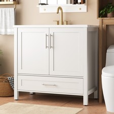 36 Bathroom Vanity with Sink, Freestanding Ba...