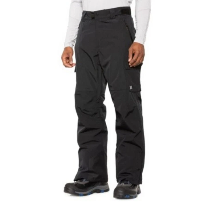 Hurley Donner Cargo Pocket Snowboard Snow Pants - Insulated -Black Men's Size M
