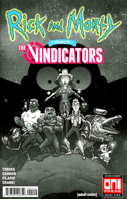 RICK AND MORTY THE VINDICATORS #1 CJ CANNON 2ND PRINT VARIANT 2018 ONI PRESS NM