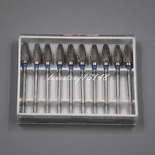 10x Dental Burs Acrylic Polisher Drills Burrs Tungsten Carbide Steel 2.35*6mm F6