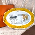 Hermes Serving Platter Large Plate Chasse Labradors Playings Porcelain Tableware