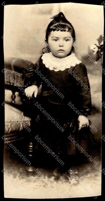 Vintage girl toddler 3'' x 6'' Brown Brothers Original Type 1 Photograph C378