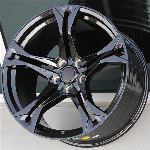(4)Set 20x10/20x11 5X120 Gloss Black Staggered Wheels Chevrolet Camaro SS ZL1 LS - Picture 2 of 5