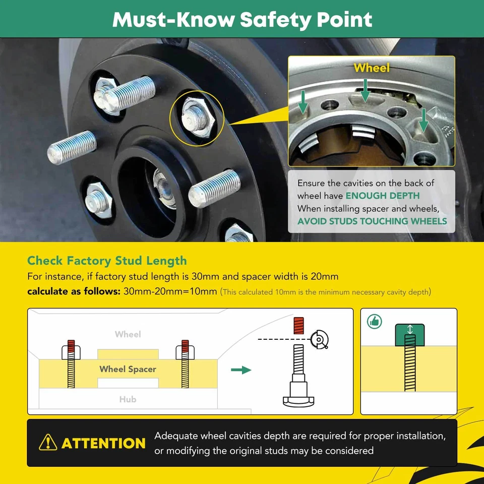 Колесные адаптеры 5x110 - 5x4,5 шпильки M12x1,5 1 дюйм 65,1 мм для Chevrolet Malibu 4 шт. - Изображение 3 из 4
