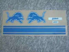DETROIT LIONS FULL SIZE FOOTBALL HELMET DECALS W/STRIPE & BUMPERS