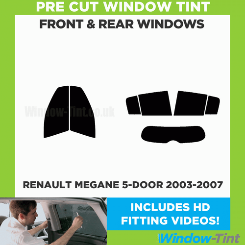 For Renault Megane 5-door 2003-07 Full Pre Cut Window Tint Kit Front & Rear Film - Picture 2 of 10