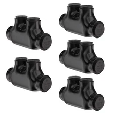 5PCS 2Port Insulated Inline Splice Connector 2-14 AWG Electrical Splice Conne...