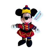 NEW Disney Store Theme Parks Nutcracker Mickey Mouse Bean Bag Plush Toy 10  