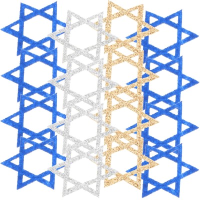 50pcs Hanukkah Glitter Cutouts Holiday Glitter Confetti Jewish Confetti Menor...
