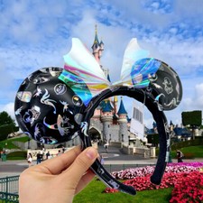 Disney-Parks Loungefly Minnie Mouse Ears The Nightmare Before Christmas Headband