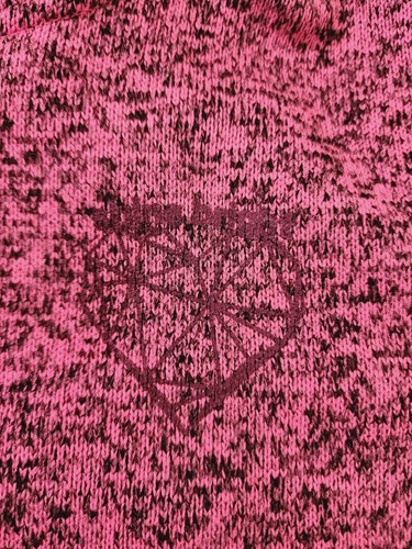 Kids Pink Fuschia Zip-Up Shine Bright Heart Preppy Fleece Hoodie Jacket 8Y/O - Picture 7 of 8