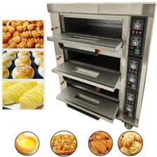 Gas Heating Oven Commercial Three-layer Pizza Bread Oven Independent Control