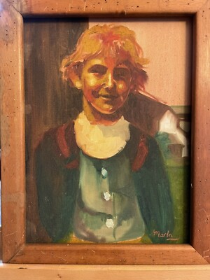 Original Marla Friedman Famous Sculpture / Artist Oil 1975 COA  Farm Boy .