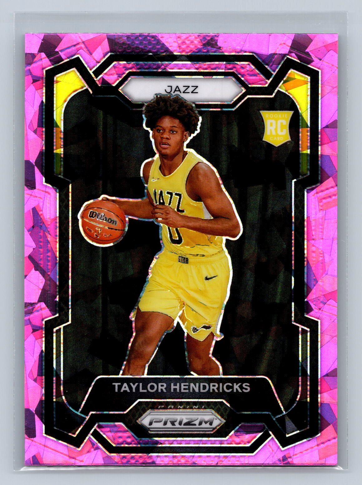 2023-24 Panini Prizm Taylor Hendricks #161 Prizms Pink Ice Utah Jazz