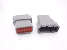 2 Pack Deutsch 12 Way MNPT Electrical Connectors Gray DTM04-12P