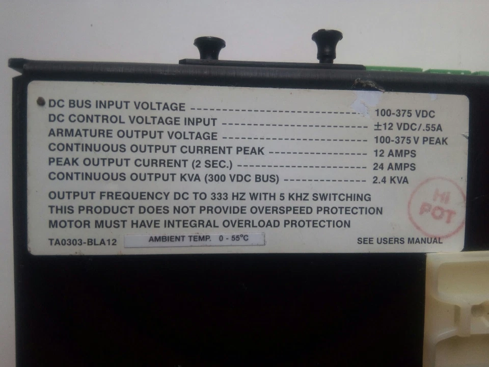 CMC CLEVELAND PLACA DE CONTROL DE MÁQUINA COMANDO SERVO TA0303-BLA12 Foto 3 de 4