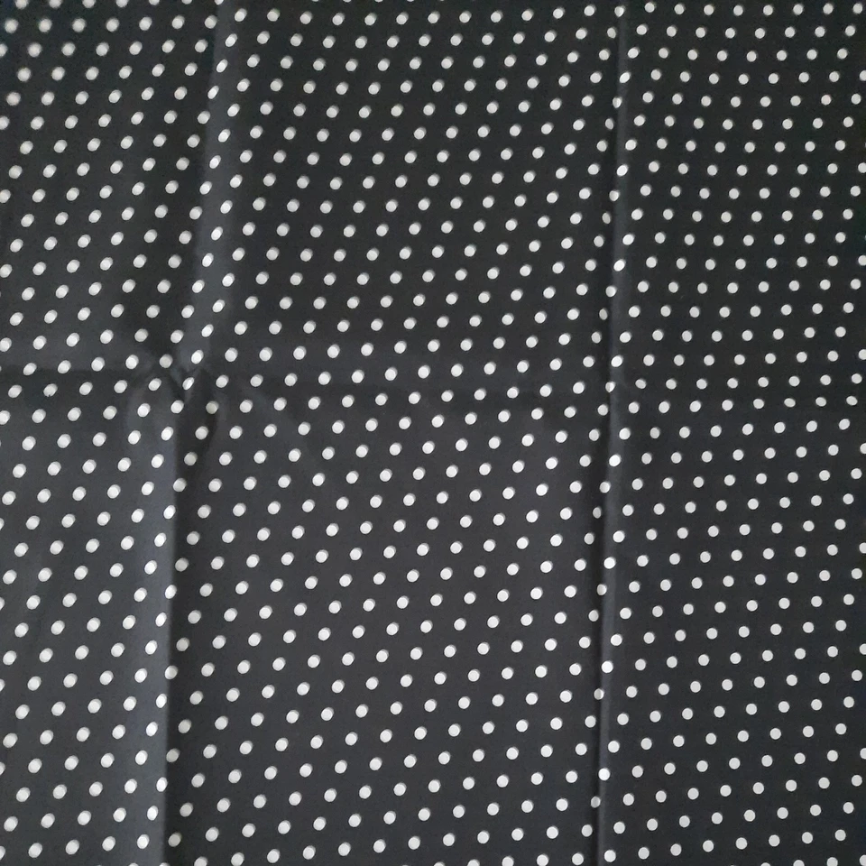 3+ Yards Fabric 45" X 124" Black & White Polka Dots Sewing Crafting - Image 2 of 4