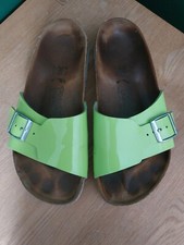 Birkenstock Birkis Lime Green Madrid Size 5 38 Sandals Narrow Fit 