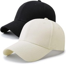 Cotton Plain Solid Baseball Cap Golf Hat Dad Hat Washed Men Women Adjustable Hat