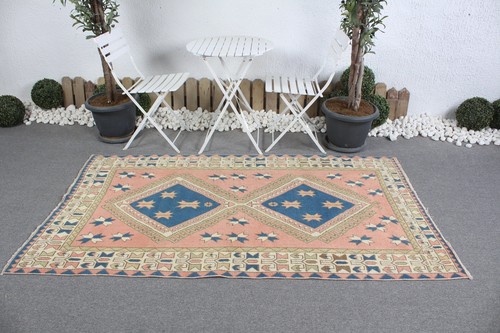 Vintage Teppiche, 3,9x7 Fuß Vorleger, Boho Teppiche, Türkische Teppiche, Geometrische Teppiche - Bild 4 von 10