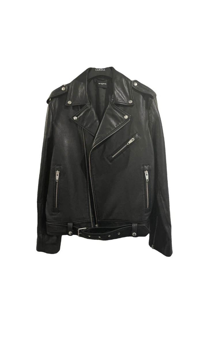 Veste Perfecto En Cuir Noir The Kooples - Taille M, Neuve Avec étiquettes, Style Motard