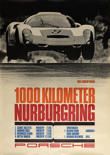 Porsche 1000 KM Nurburgring Vintage Race Poster