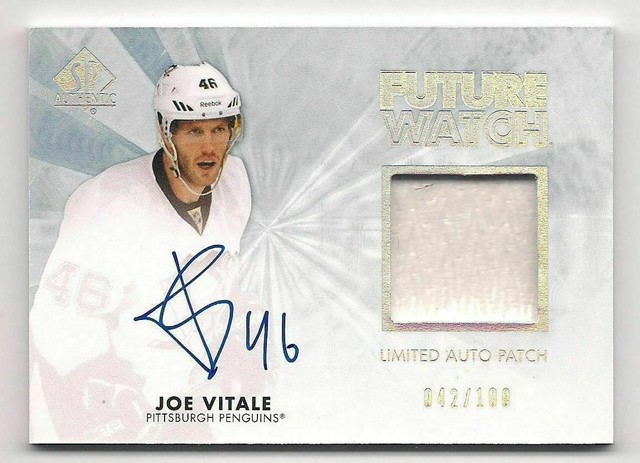 Joe Vitale 11-12 SP Authentic Future Watch Rookie Autograph Jersey Patch /100