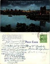 Oakland CA Across Lake Merritt Postcard Used (35885)