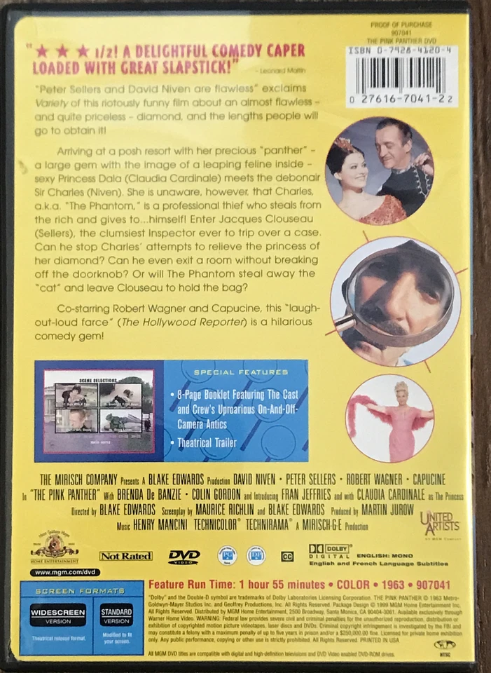 Peter Sellers & Pink Panther dvd bundle - Trail Revenge Strikes again Shot Dark - Image 2 of 4