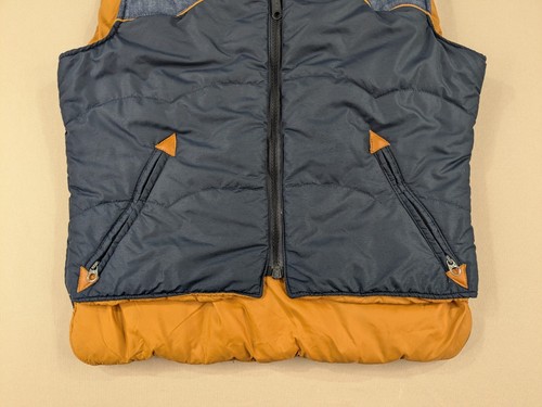 Vintage Levis Ski Vest Adult Large Puffer Trucker Talon Zipper Western USA Made - Imagen 7 de 15