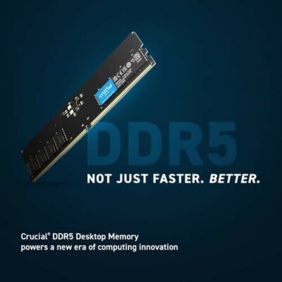 Crucial 16GB DDR5 SDRAM 4800 PC5-38400 CL40 Desktop Memory Module