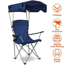 Heavy Duty Beach Umbrella Chair Folding Camping Beach Chair with Canopy