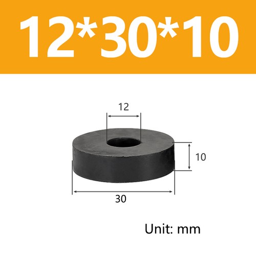Schwarz Rund Gummi Stoß Dämpfung Pad Abstandshalter Abstandsscheibe Innendurchmesser 2 mm - 56 mm - Bild 111 von 206