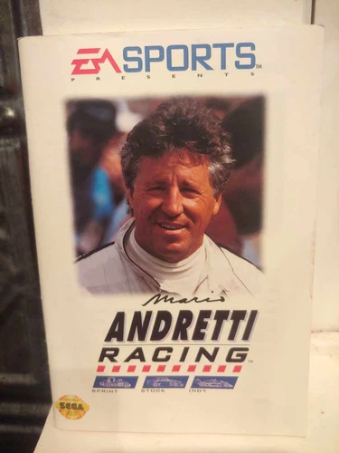 Vintage ANDRETTI Racing SEGA Genesis Game Instruction Manual Booklet **ONLY**