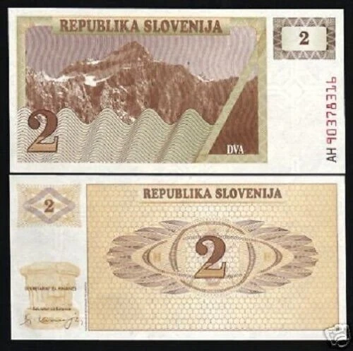 Slovenia 2 TOLARJEV P-2 1990 x 50 Pcs Lot Bundle Pre Euro UNC Slovenian BANKNOTE - Image 4 of 4